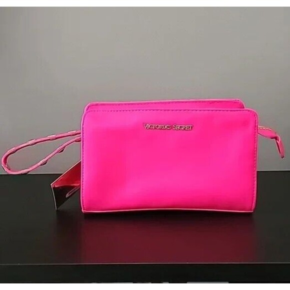 Victoria's Secret Hot Pink Wristlet with Gold Hardware New w/Tags - Picture 1 of 5